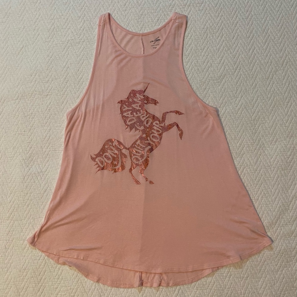 Pink Unicorn Tank Top